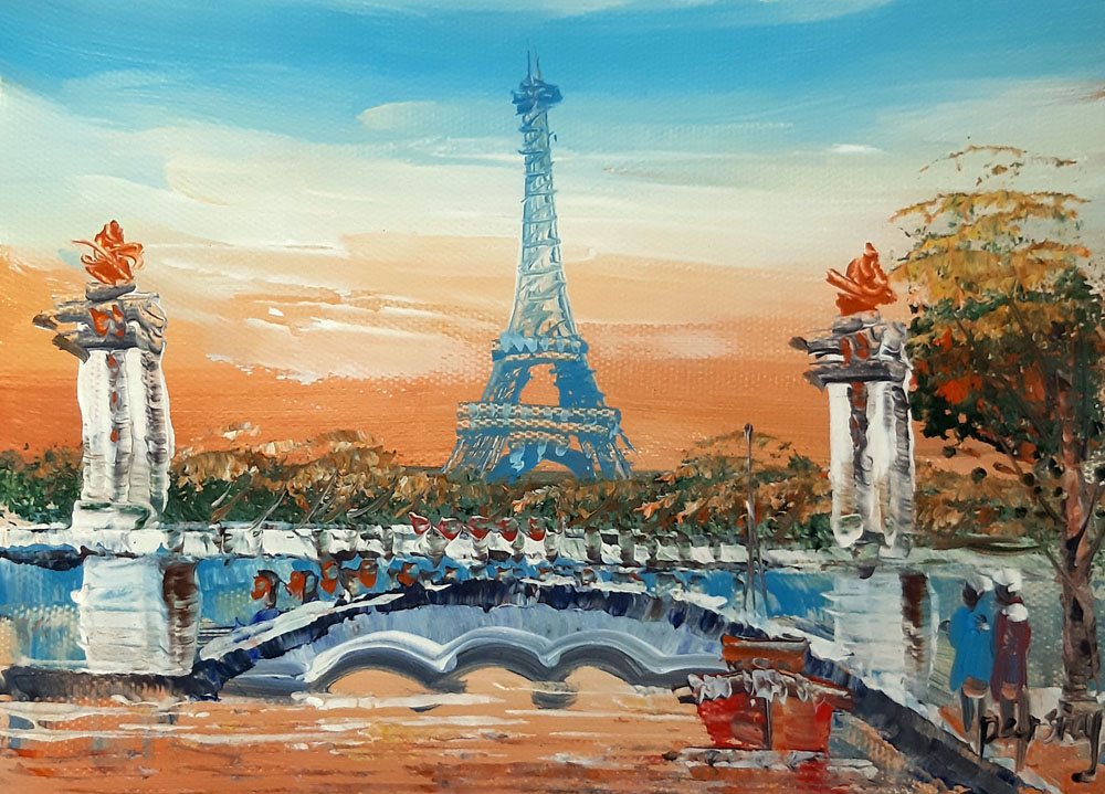 Peinture de Paris/20cm x 25cm /PA0064-20-25