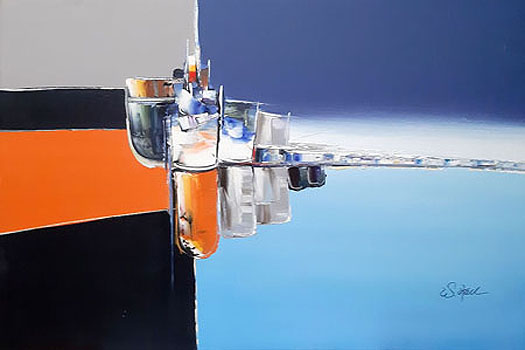 Paysage - Peinture À L'Huile Peint à la Main - Avec Encadrement
