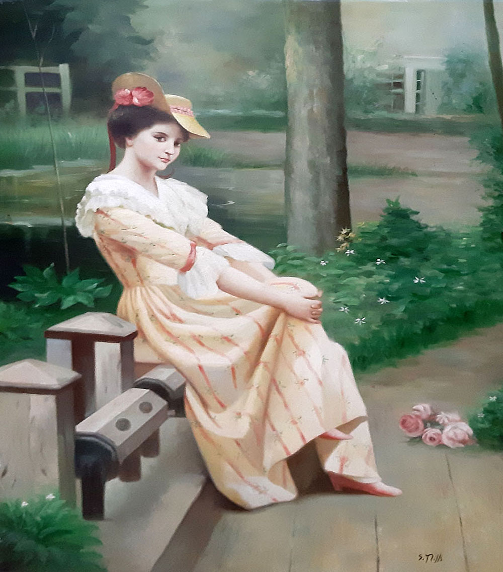 sc�ne de vie /73cm x 100cm /2302-T3