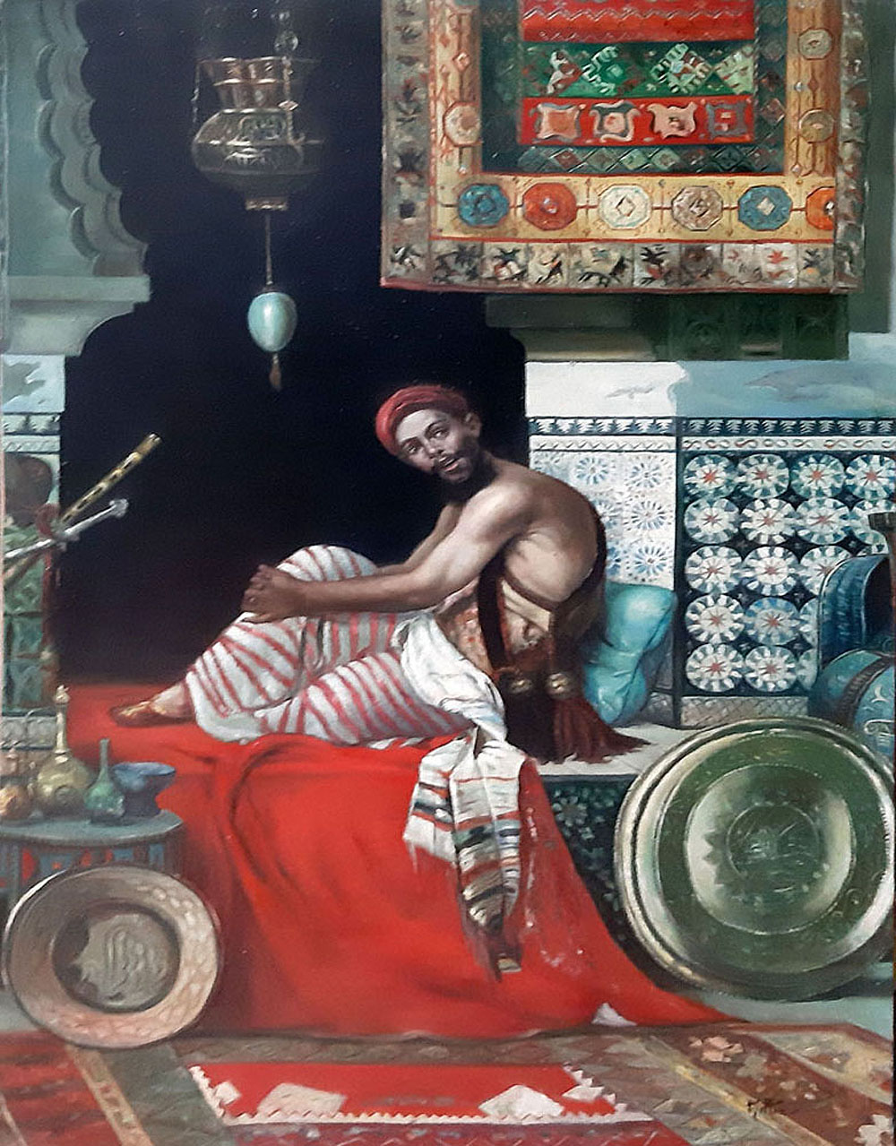 sc�ne de vie /90cm x 60cm /2344-T3